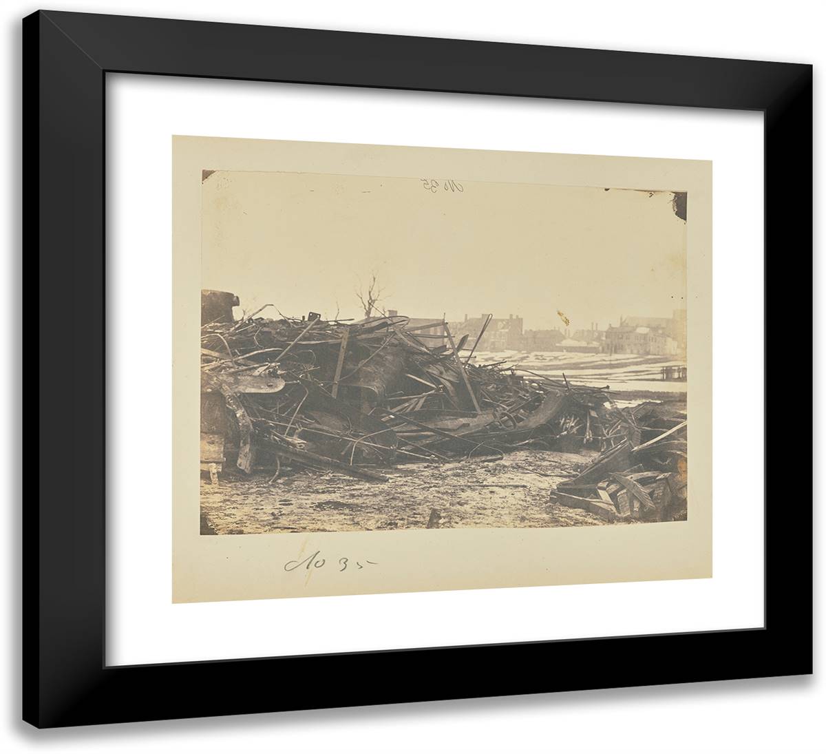 Scrap Heap at Alexandria 22x20 Black Modern Wood Framed Art Print Poster by Russell, A.J.
