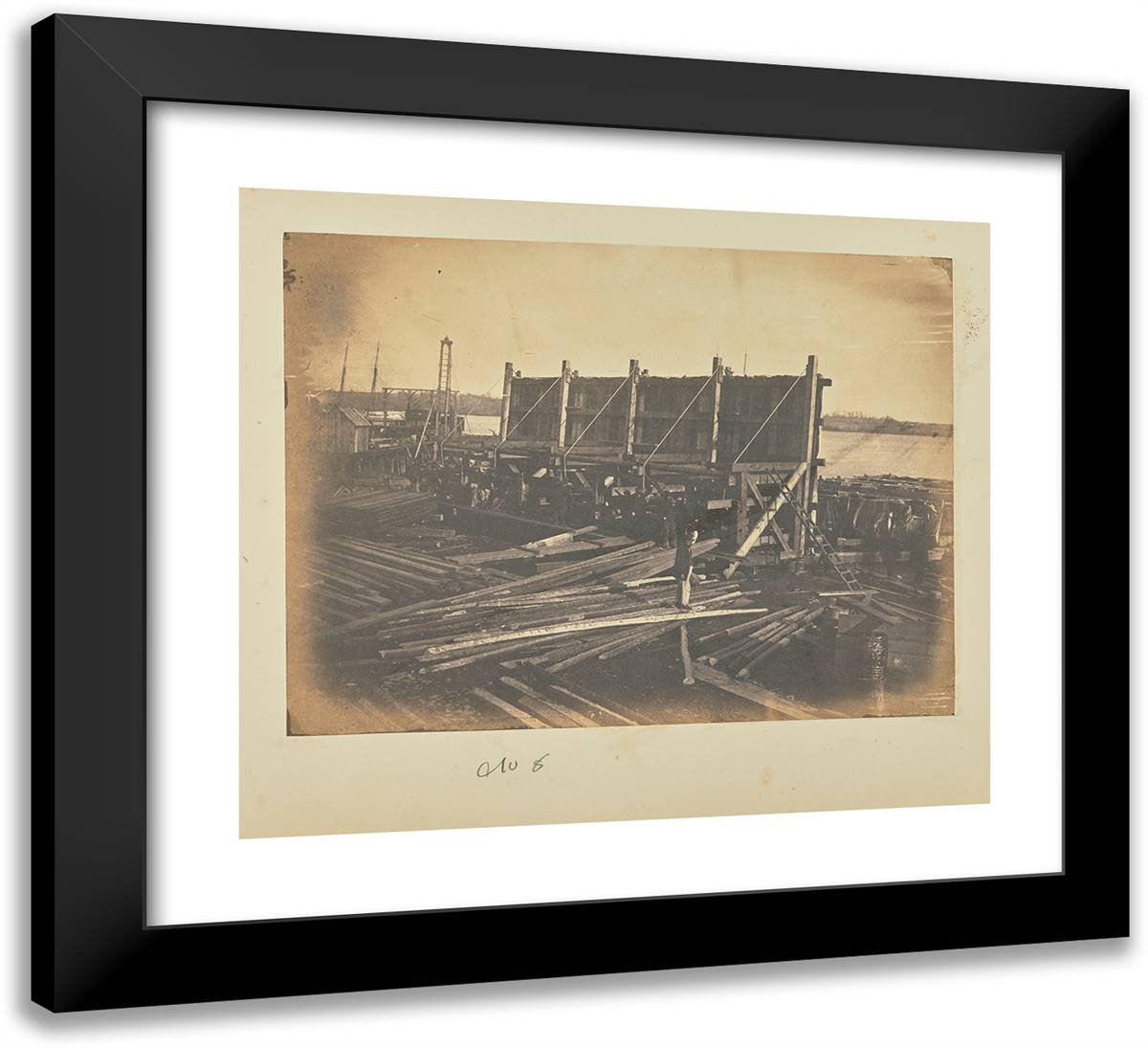Turning Over the Bottom of an Ark I 22x20 Black Modern Wood Framed Art Print Poster by Russell, A.J.