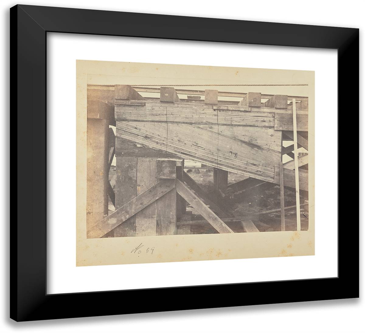 West End of Bridge No. 36 22x20 Black Modern Wood Framed Art Print Poster by Russell, A.J.