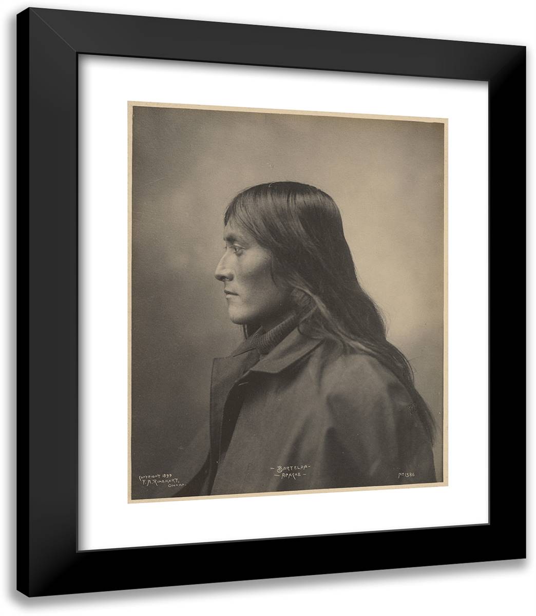 Bartelda, Apache 20x23 Black Modern Wood Framed Art Print Poster by Muhr, Adolph F.