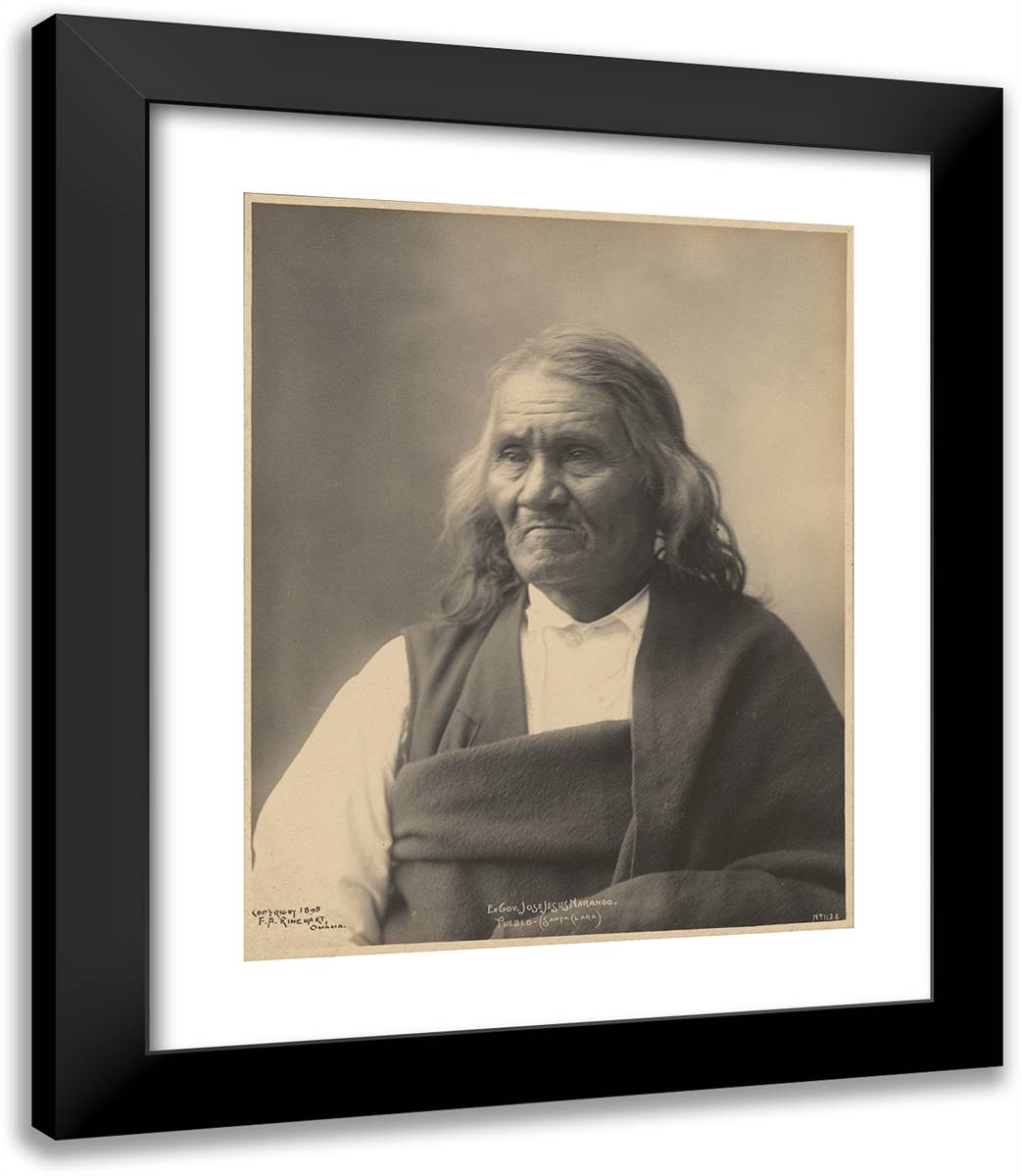Ex-Governor Jose Jesus Narango, Santa Clara Pueblo 20x23 Black Modern Wood Framed Art Print Poster by Muhr, Adolph F.