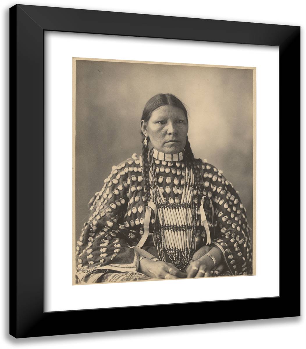Freckled Face, Arapahoe 20x23 Black Modern Wood Framed Art Print Poster by Muhr, Adolph F.