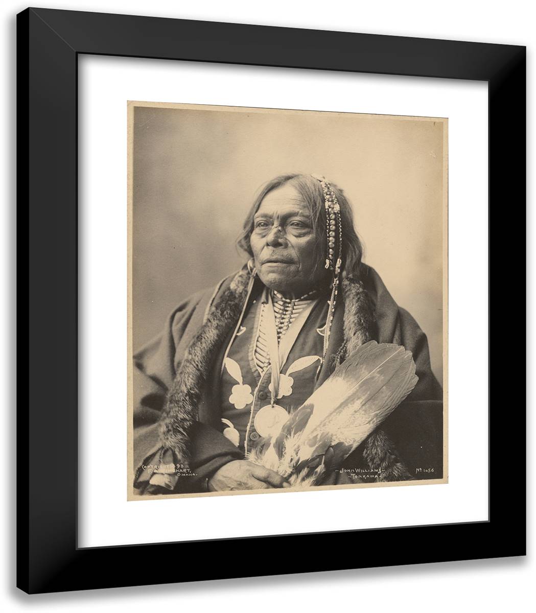 John Williams, Tonkawa 20x23 Black Modern Wood Framed Art Print Poster by Muhr, Adolph F.