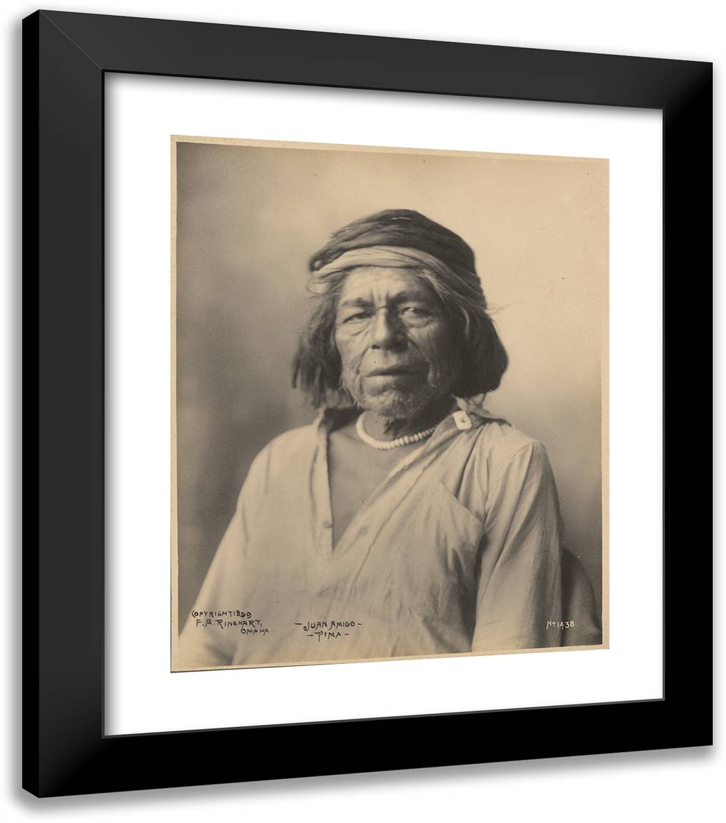 Juan Amigo, Pima 20x23 Black Modern Wood Framed Art Print Poster by Muhr, Adolph F.