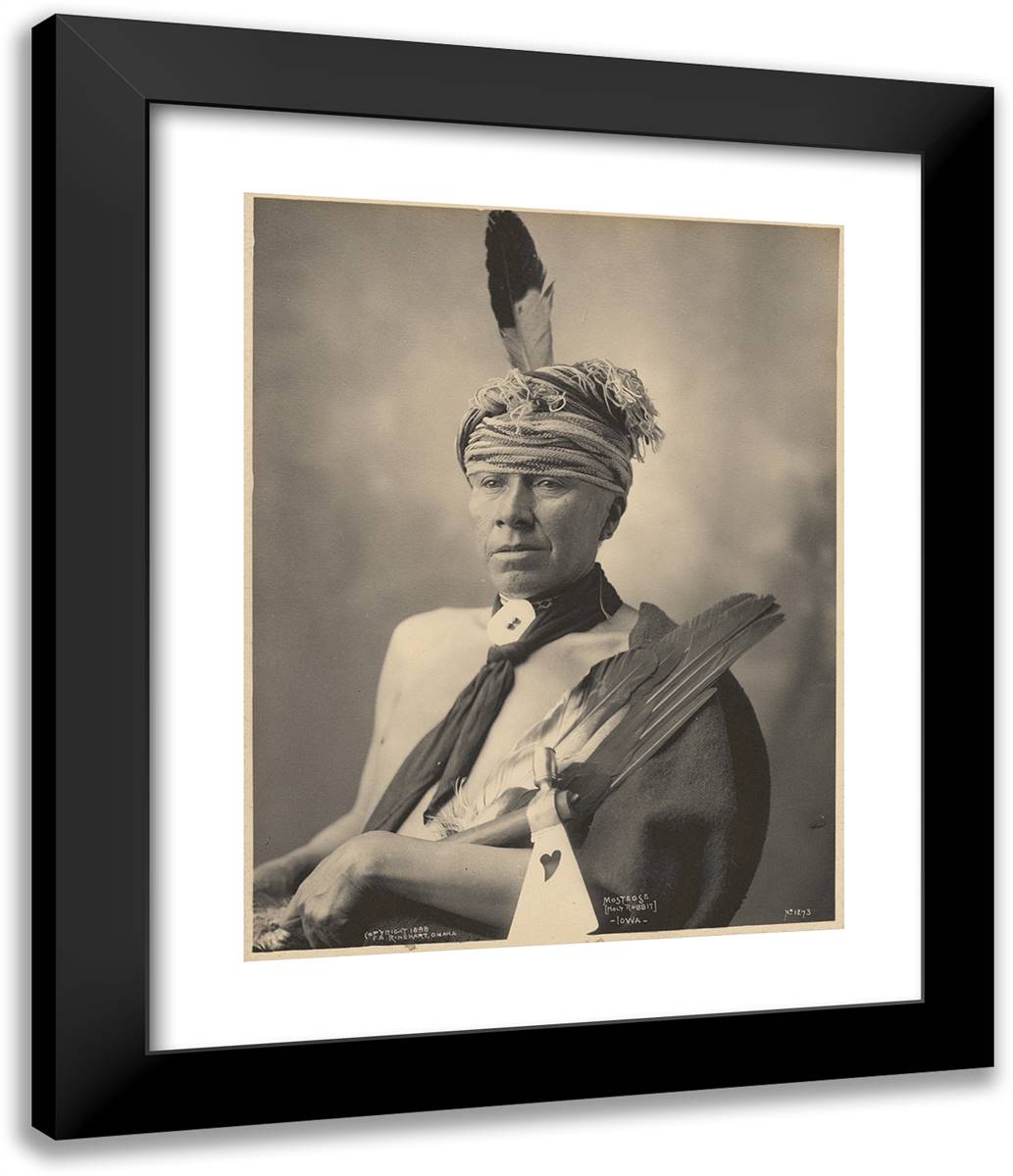 Mosteose (Holy Rabbit), Iowa 20x24 Black Modern Wood Framed Art Print Poster by Muhr, Adolph F.