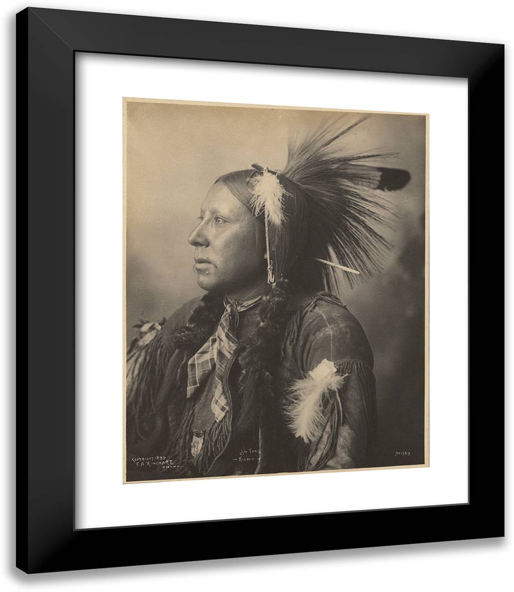 Six Toes, Kiowa 20x23 Black Modern Wood Framed Art Print Poster by Muhr, Adolph F.