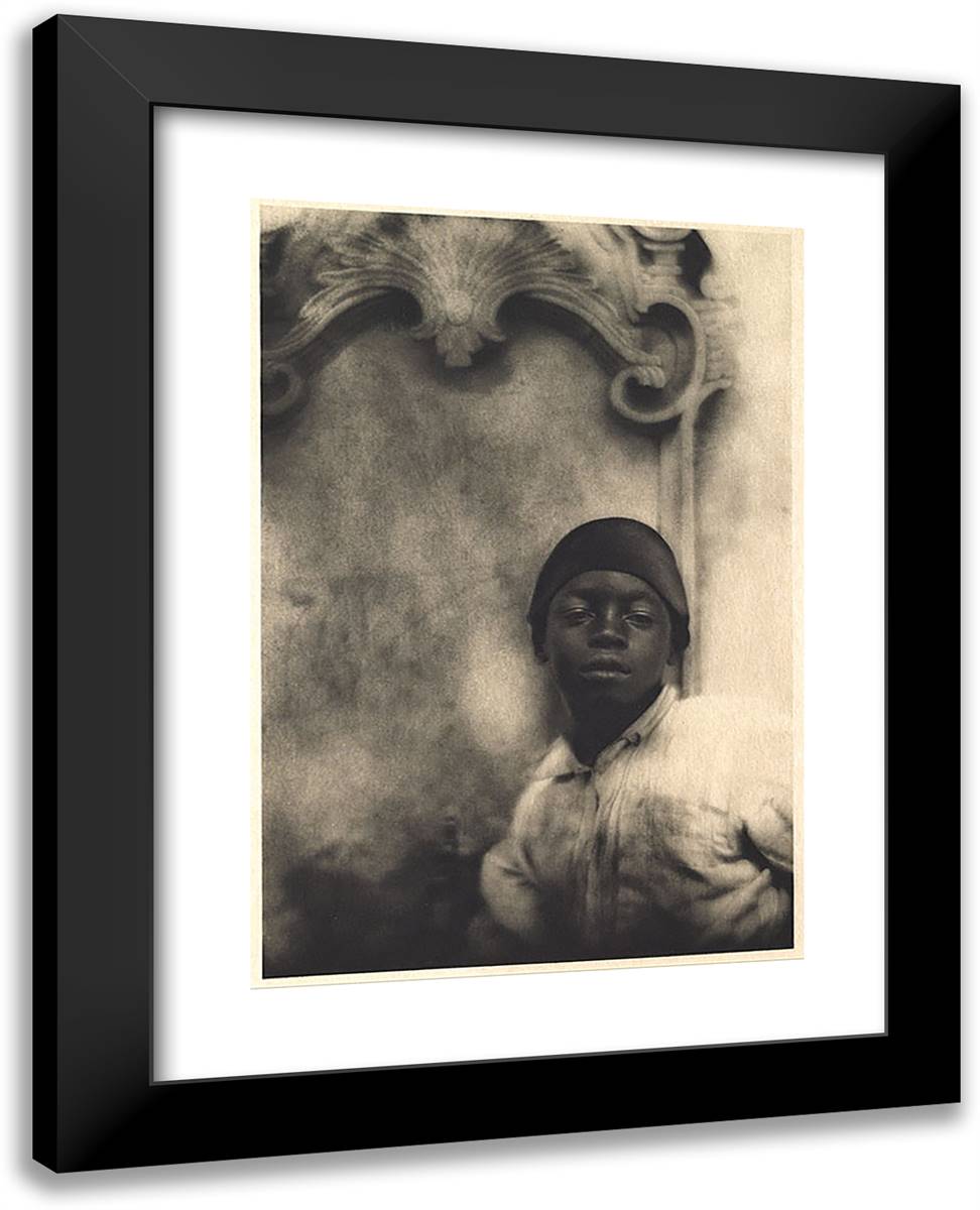 From the Shores of the Bosphorus 19x24 Black Modern Wood Framed Art Print Poster by Meyer, Adolph de