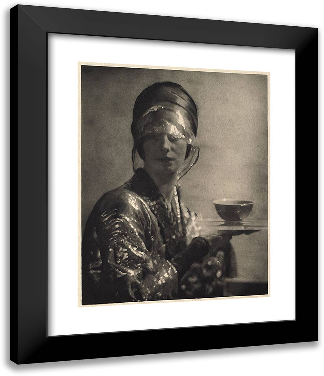 The Cup 20x24 Black Modern Wood Framed Art Print Poster by Meyer, Adolph de