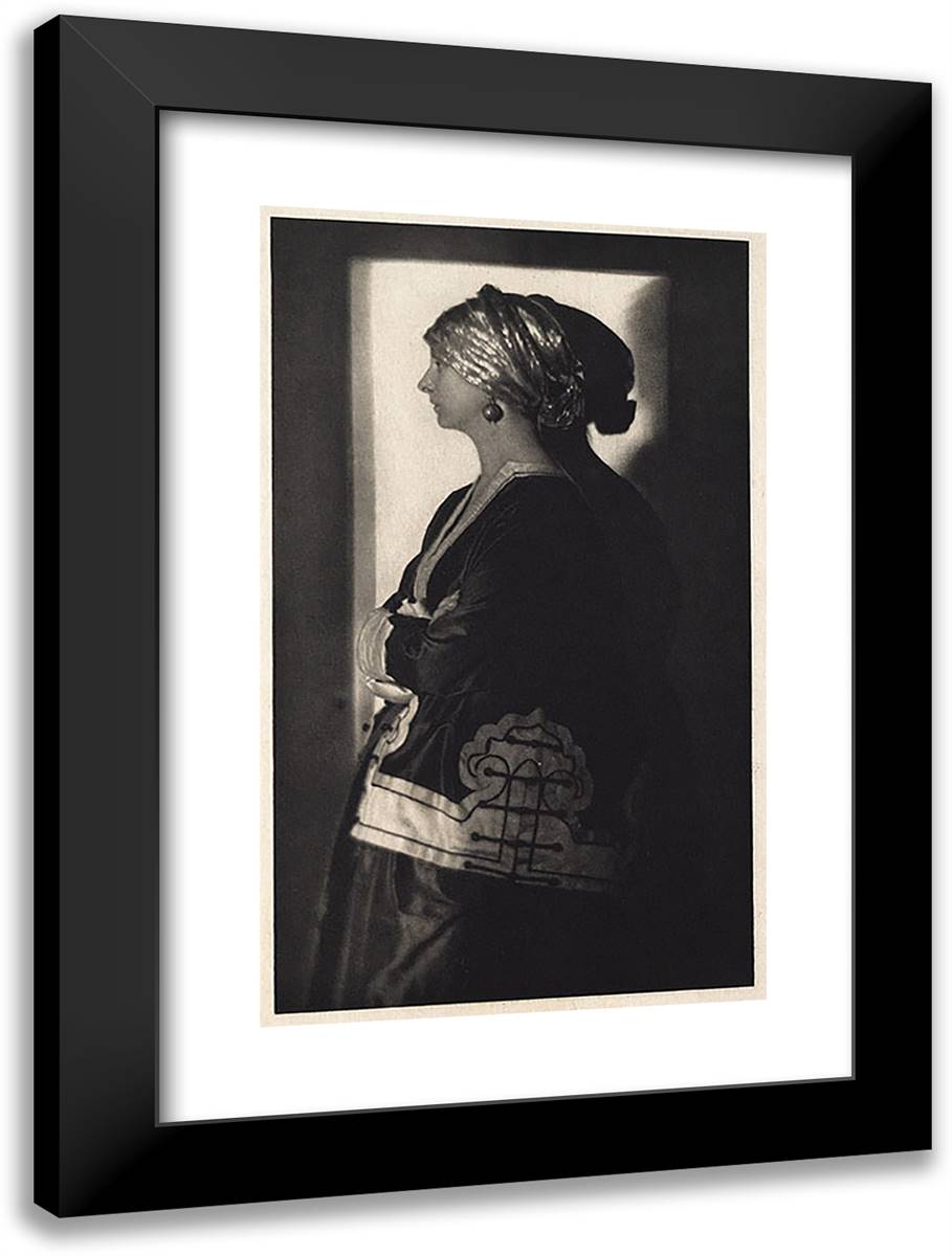 The Silver Cap 17x24 Black Modern Wood Framed Art Print Poster by Meyer, Adolph de