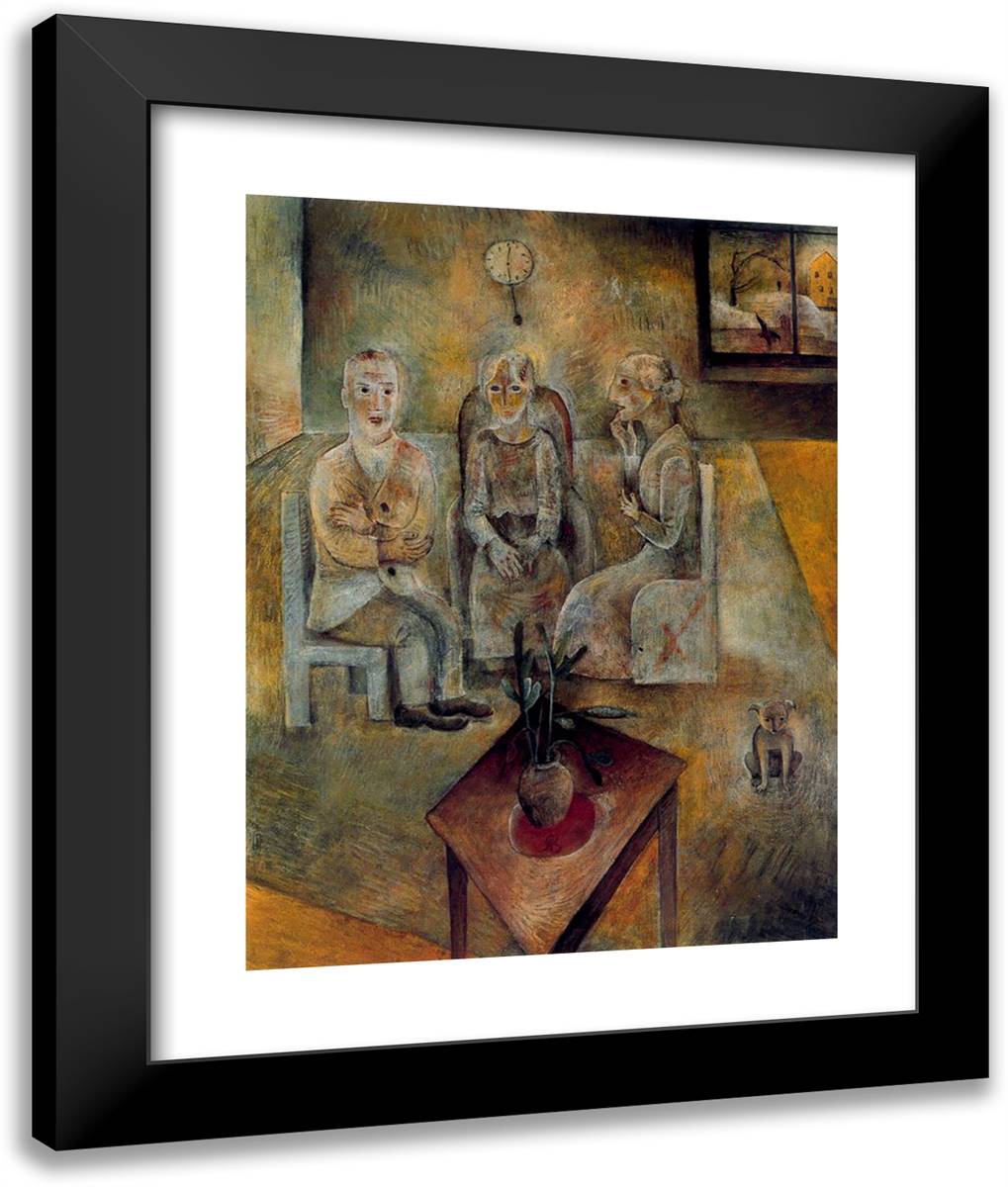 Group of Three 20x24 Black Modern Wood Framed Art Print Poster by Bloch, Albert