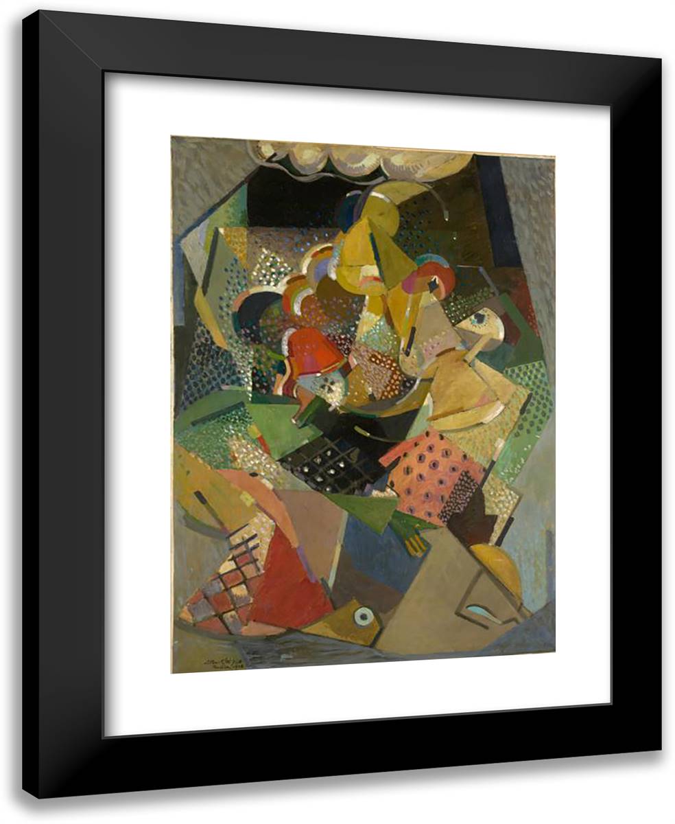 Acrobats 19x24 Black Modern Wood Framed Art Print Poster by Gleizes, Albert