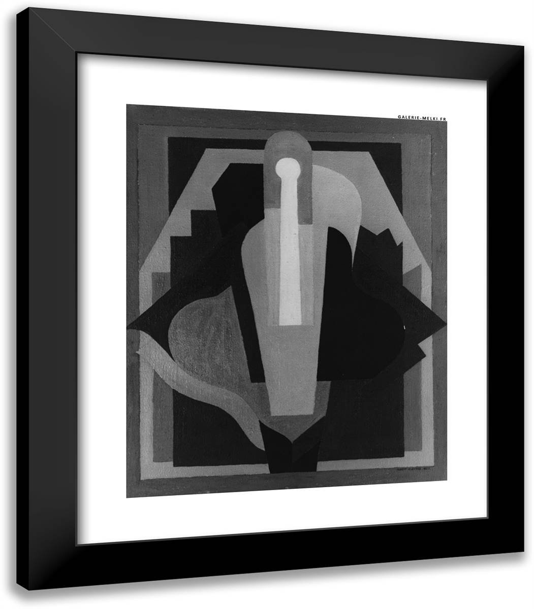 Composition Au Diapason 20x23 Black Modern Wood Framed Art Print Poster by Gleizes, Albert