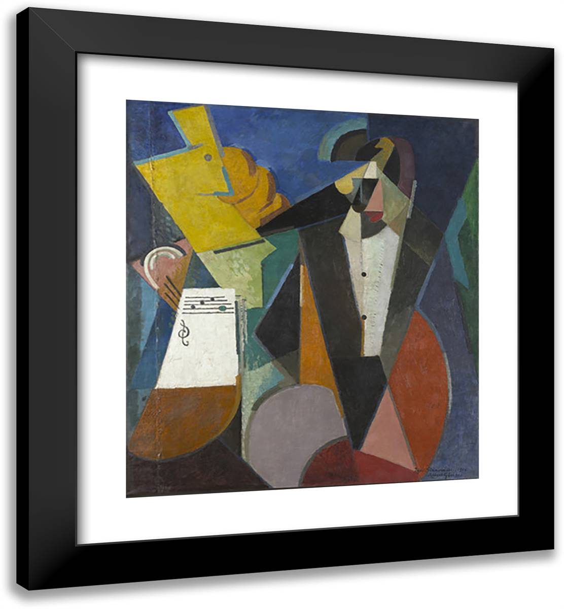 Portrait of Igor Stravinsky 20x22 Black Modern Wood Framed Art Print Poster by Gleizes, Albert
