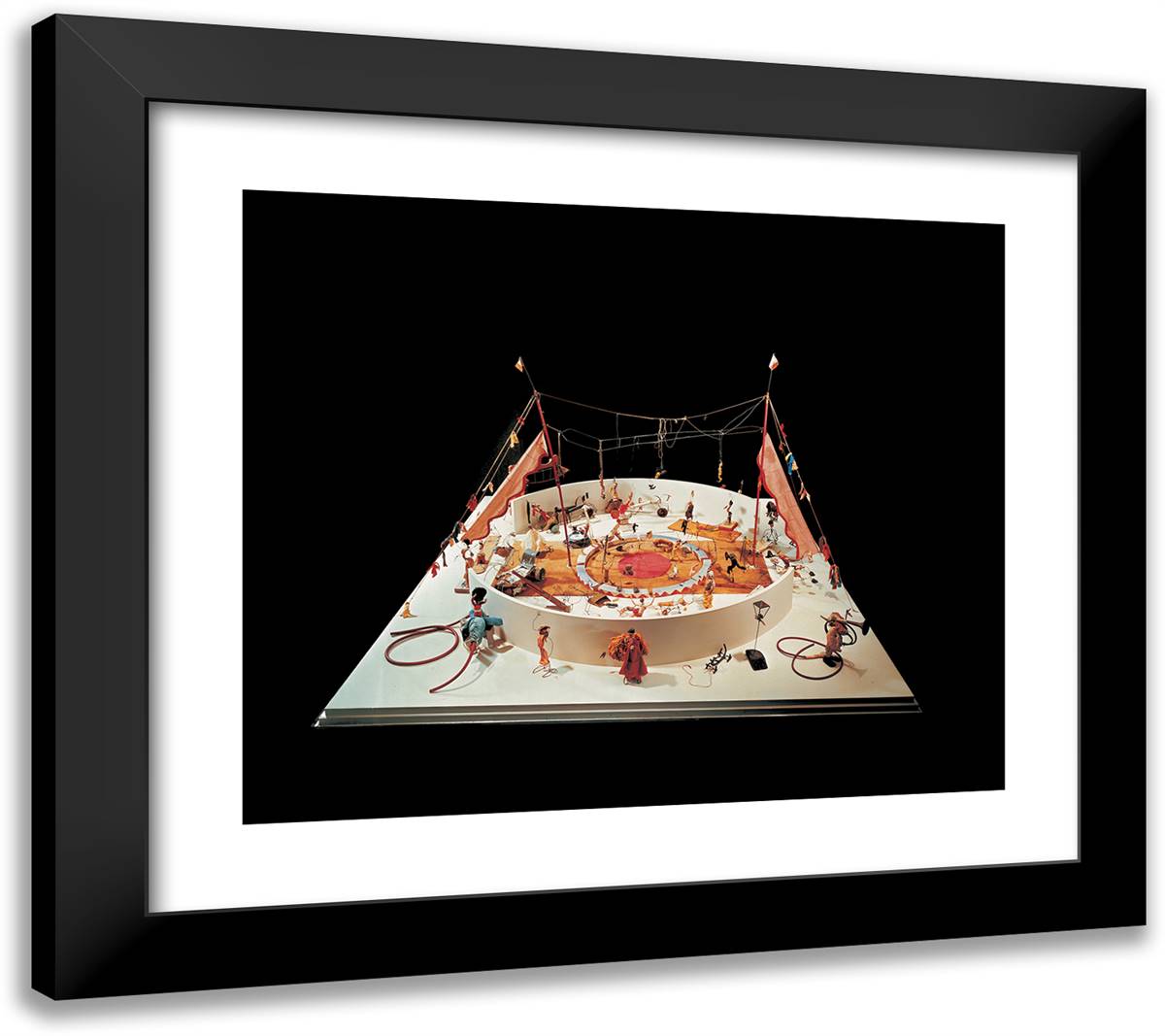 Calder's Circus 22x20 Black Modern Wood Framed Art Print Poster by Calder, Alexander