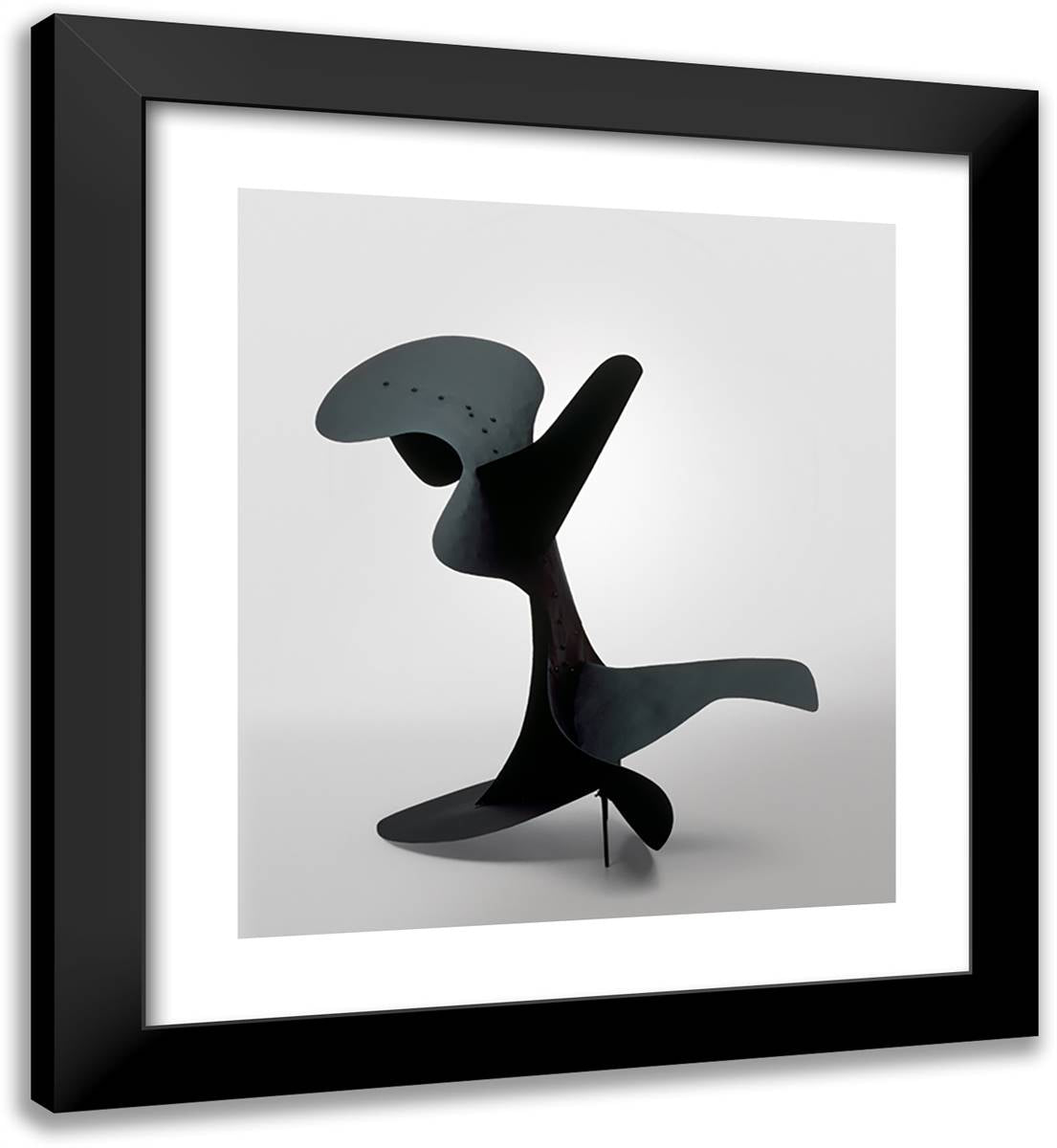 Devil Fish 20x22 Black Modern Wood Framed Art Print Poster by Calder, Alexander