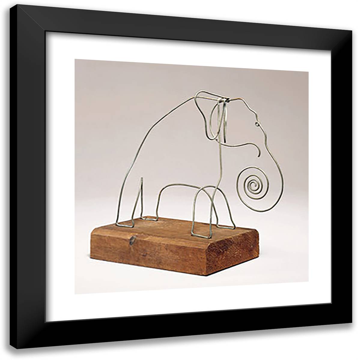 Elephant 20x20 Black Modern Wood Framed Art Print Poster by Calder, Alexander