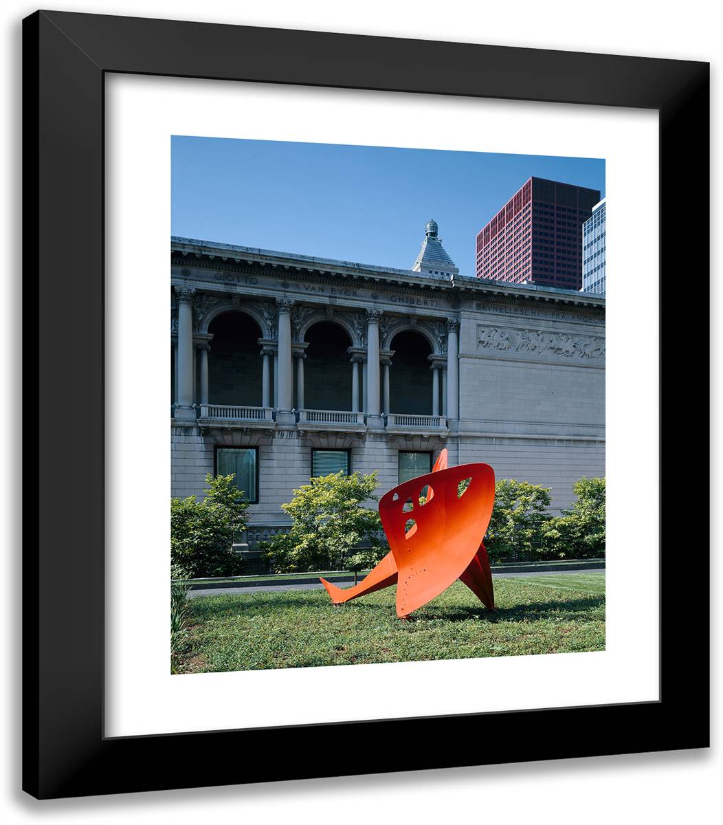Flying Dragon 20x23 Black Modern Wood Framed Art Print Poster by Calder, Alexander