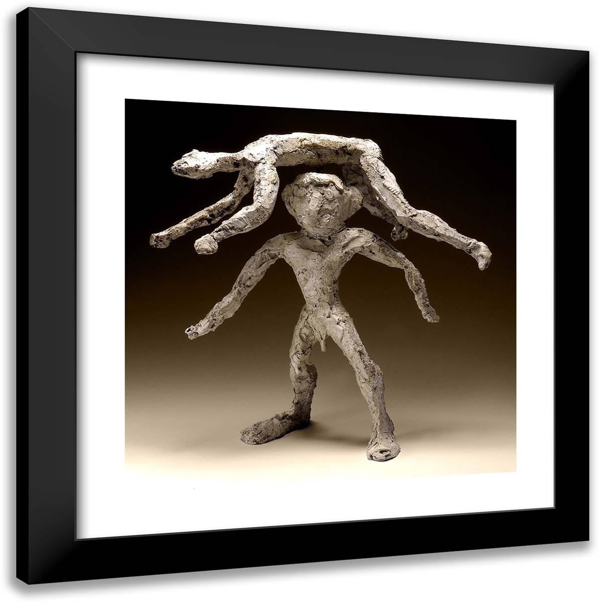 The Acrobats 20x20 Black Modern Wood Framed Art Print Poster by Calder, Alexander