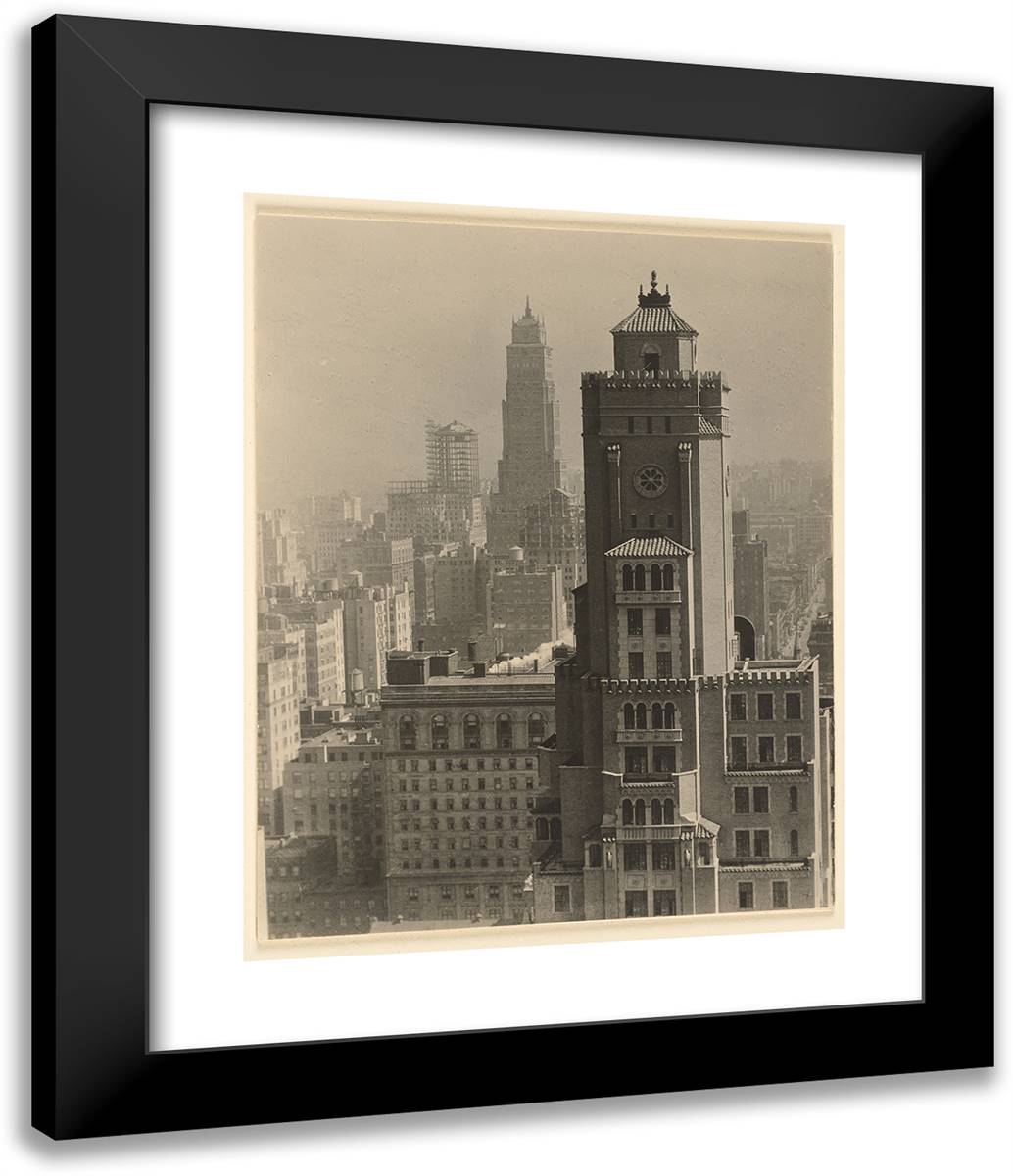 From the Shelton Looking North 20x24 Black Modern Wood Framed Art Print Poster by Stieglitz, Alfred