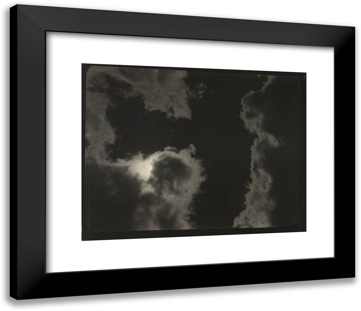 Songs of the Sky, No. 2 - Equivalent, Portrait of Georgia, N 23x20 Black Modern Wood Framed Art Print Poster by Stieglitz, Alfred