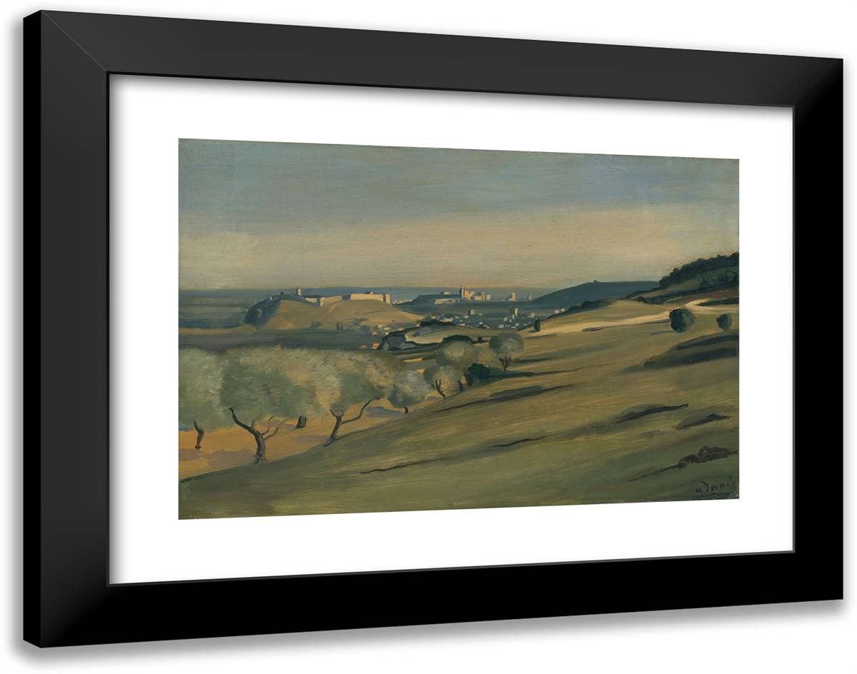 Landscape in Provence 24x19 Black Modern Wood Framed Art Print Poster by Derain, Andre