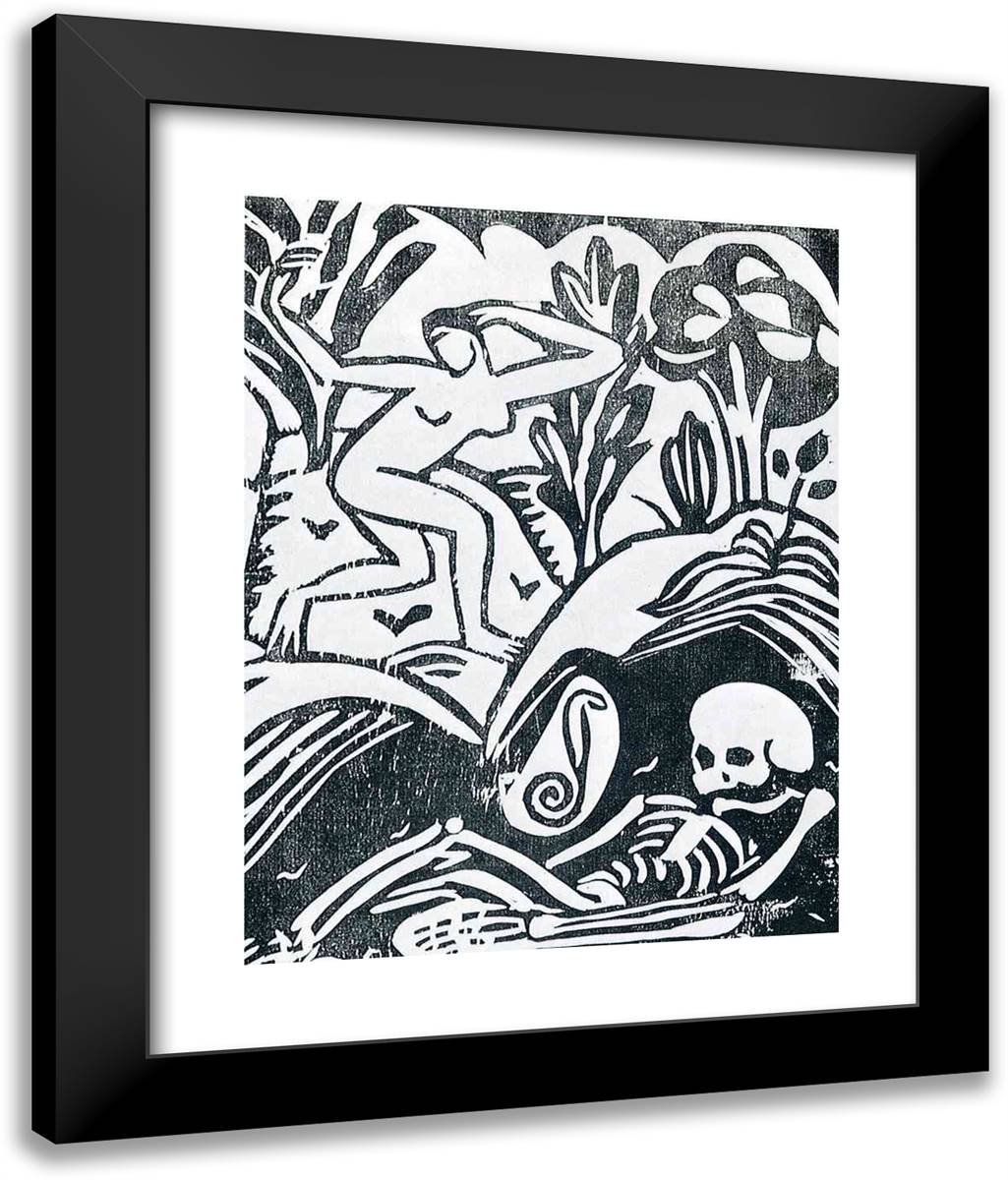 L'Enchanteur Pourrissant, Guillaume Apollinaire 20x24 Black Modern Wood Framed Art Print Poster by Derain, Andre