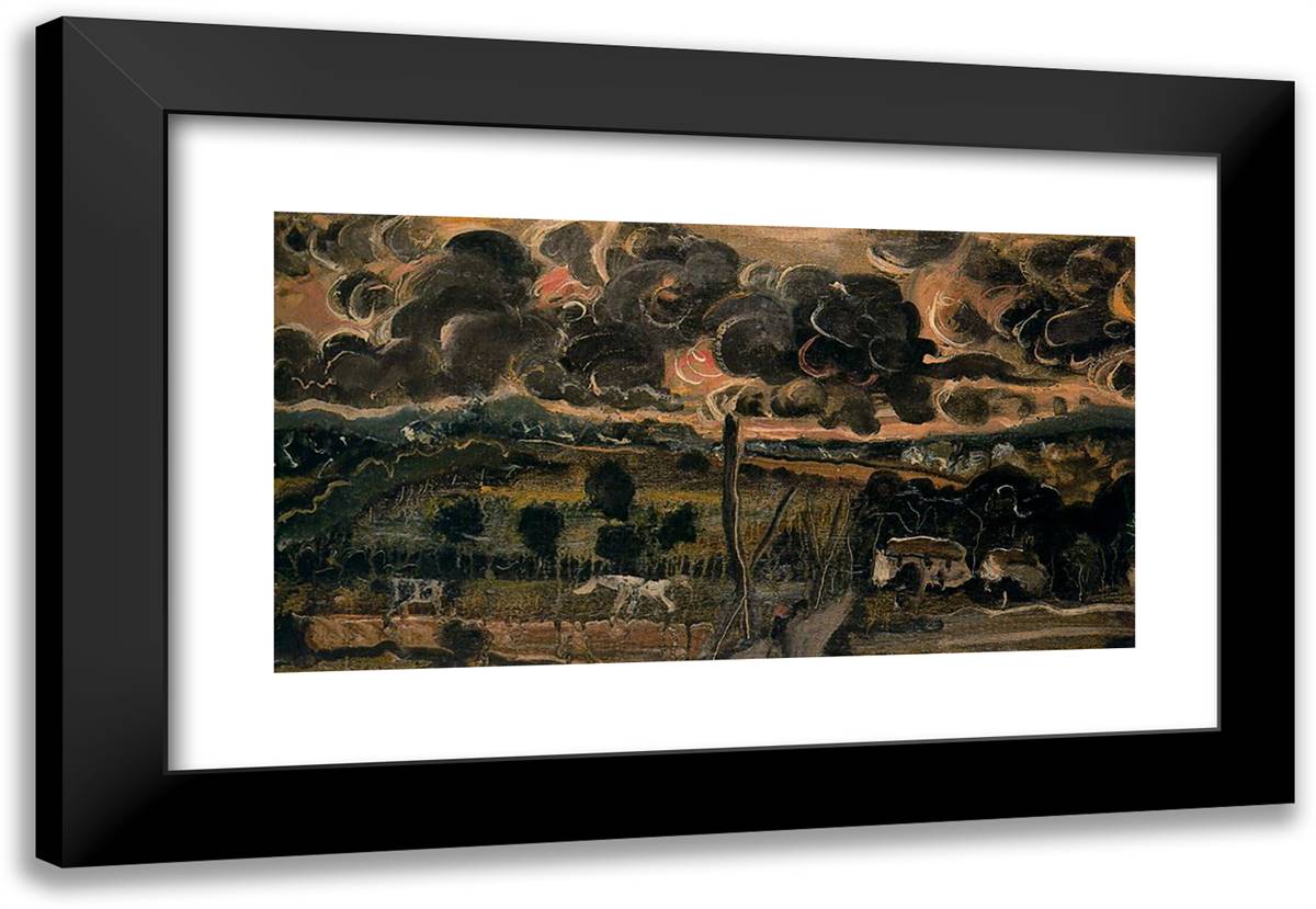 Ominous Landscape 24x17 Black Modern Wood Framed Art Print Poster by Derain, Andre