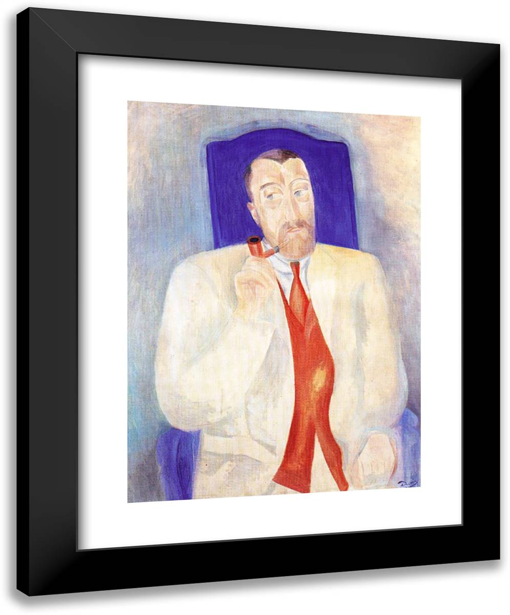 Portrait of a Man 19x24 Black Modern Wood Framed Art Print Poster by Derain, Andre