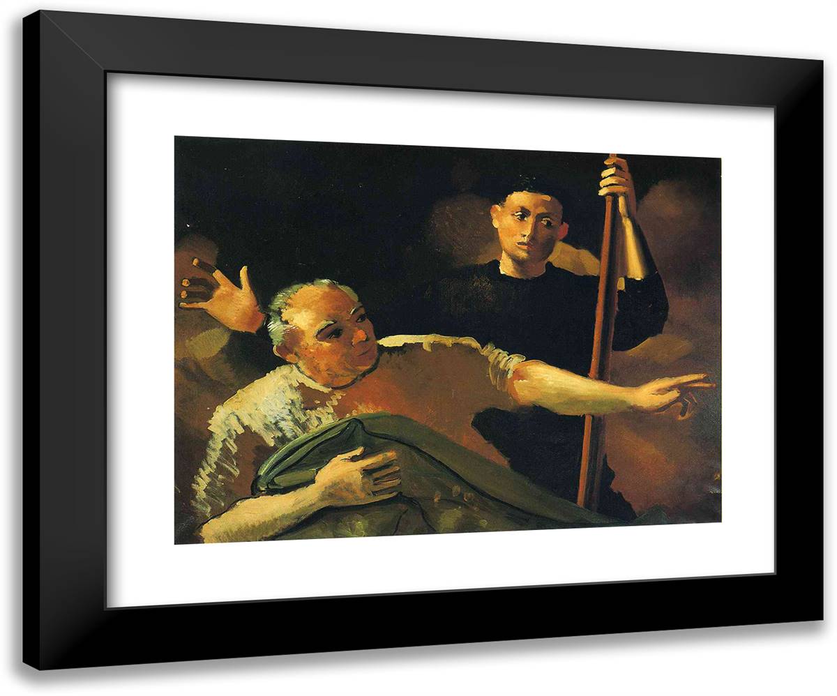 Two Men 24x20 Black Modern Wood Framed Art Print Poster by Derain, Andre