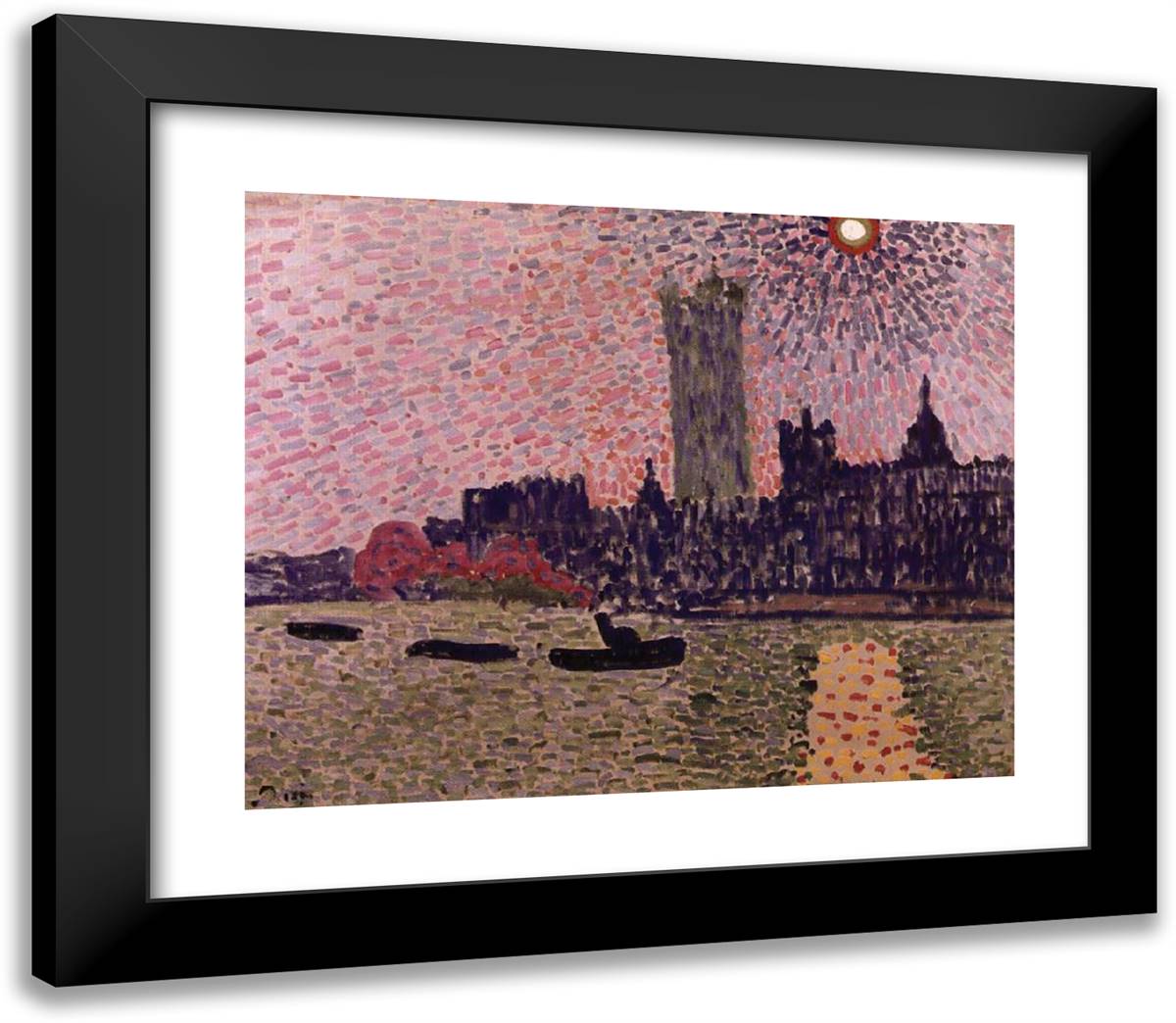 Westminster 23x20 Black Modern Wood Framed Art Print Poster by Derain, Andre