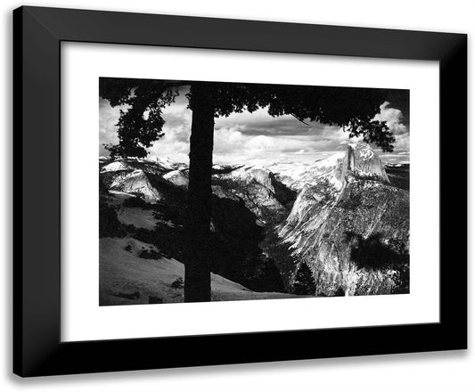 From Glacier Point, Yosemite Valley 24x20 Black Modern Wood Framed Art Print Poster by Adams, Ansel