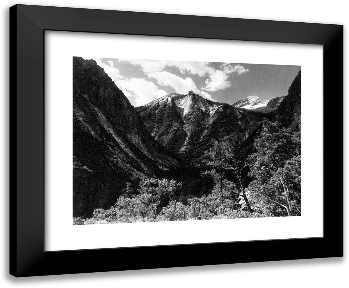 Lower Paradise Valley, Southern Sierra 24x20 Black Modern Wood Framed Art Print Poster by Adams, Ansel