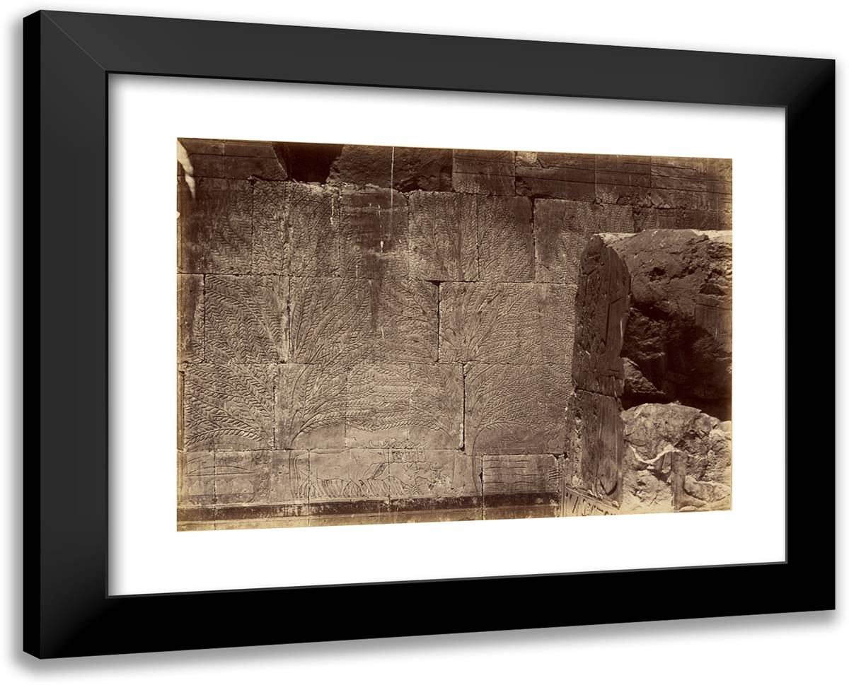 Dec El Bahari 24x19 Black Modern Wood Framed Art Print Poster by Beato, Antonio