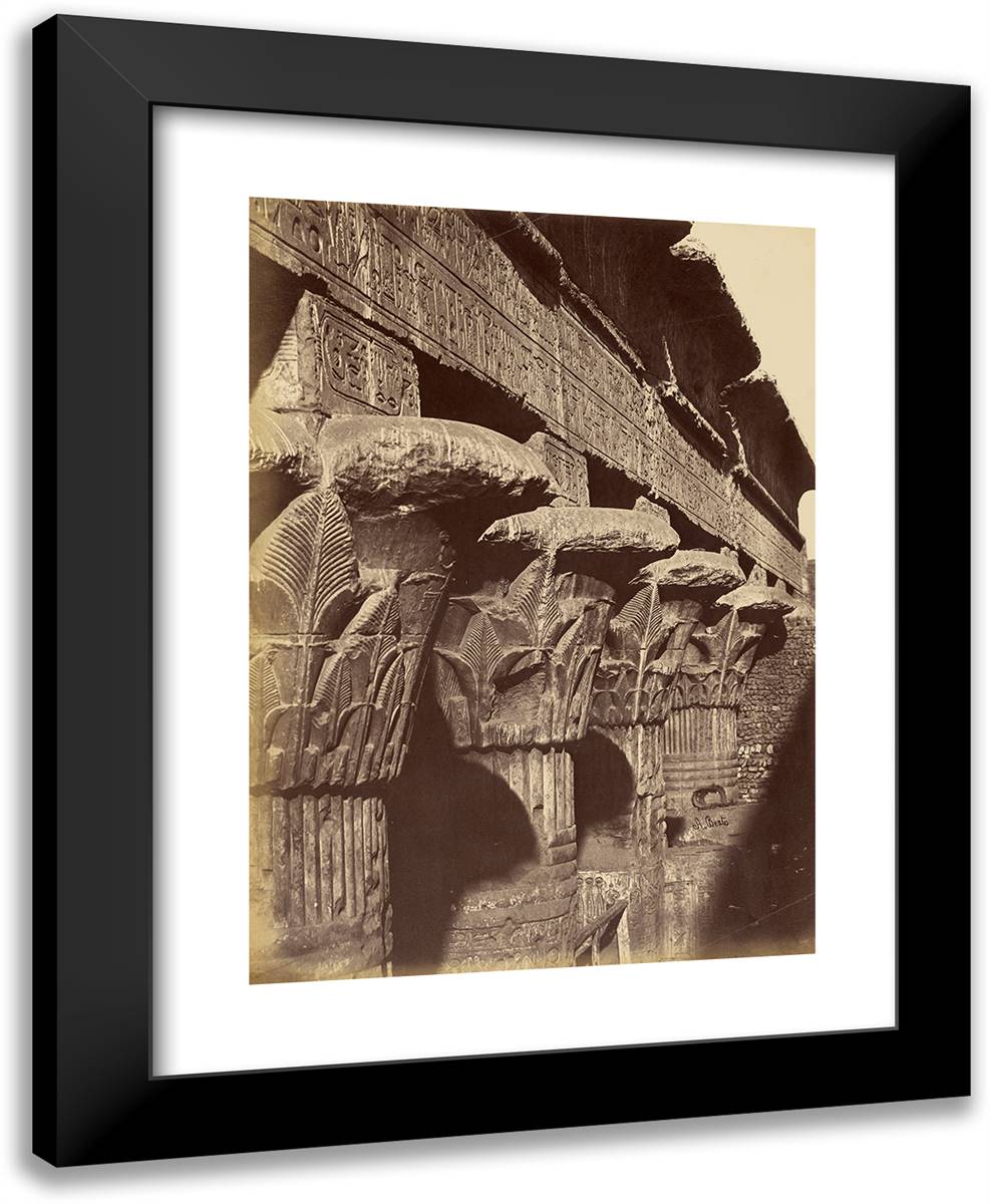 Esmeh, Chapiteaux 19x24 Black Modern Wood Framed Art Print Poster by Beato, Antonio