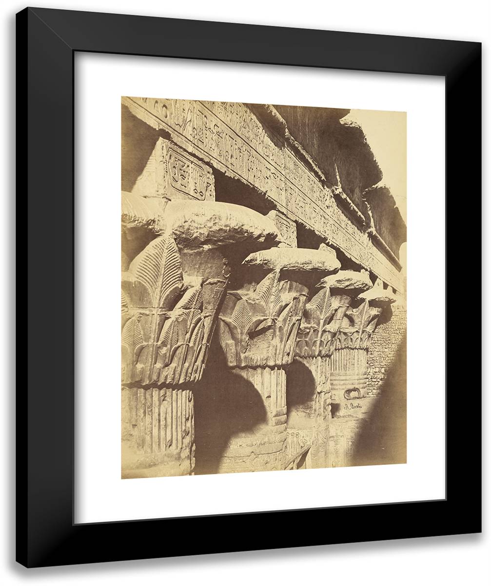 Upper Egypt - Temple of Esna 20x24 Black Modern Wood Framed Art Print Poster by Beato, Antonio