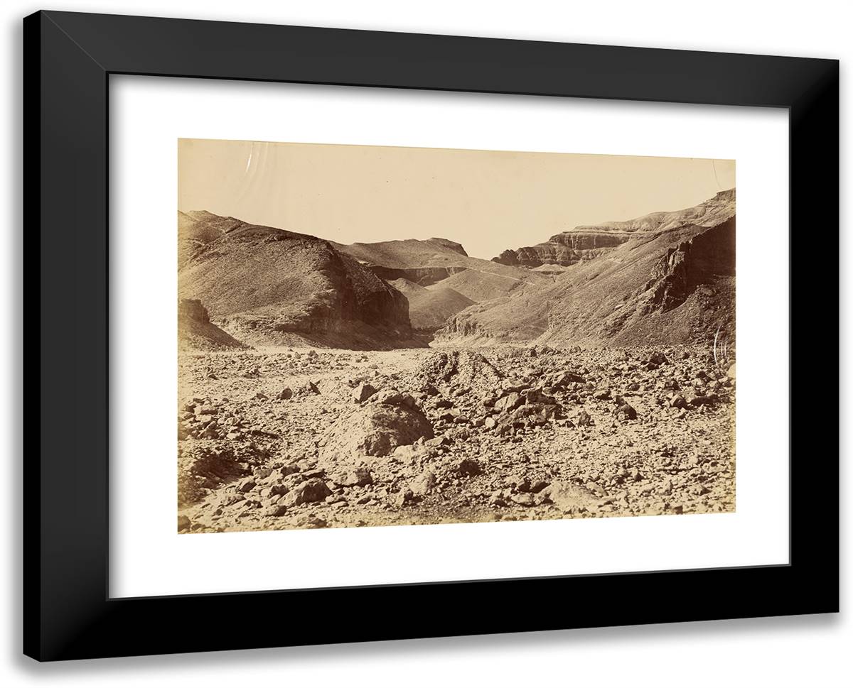 Valley of the Kings 24x19 Black Modern Wood Framed Art Print Poster by Beato, Antonio
