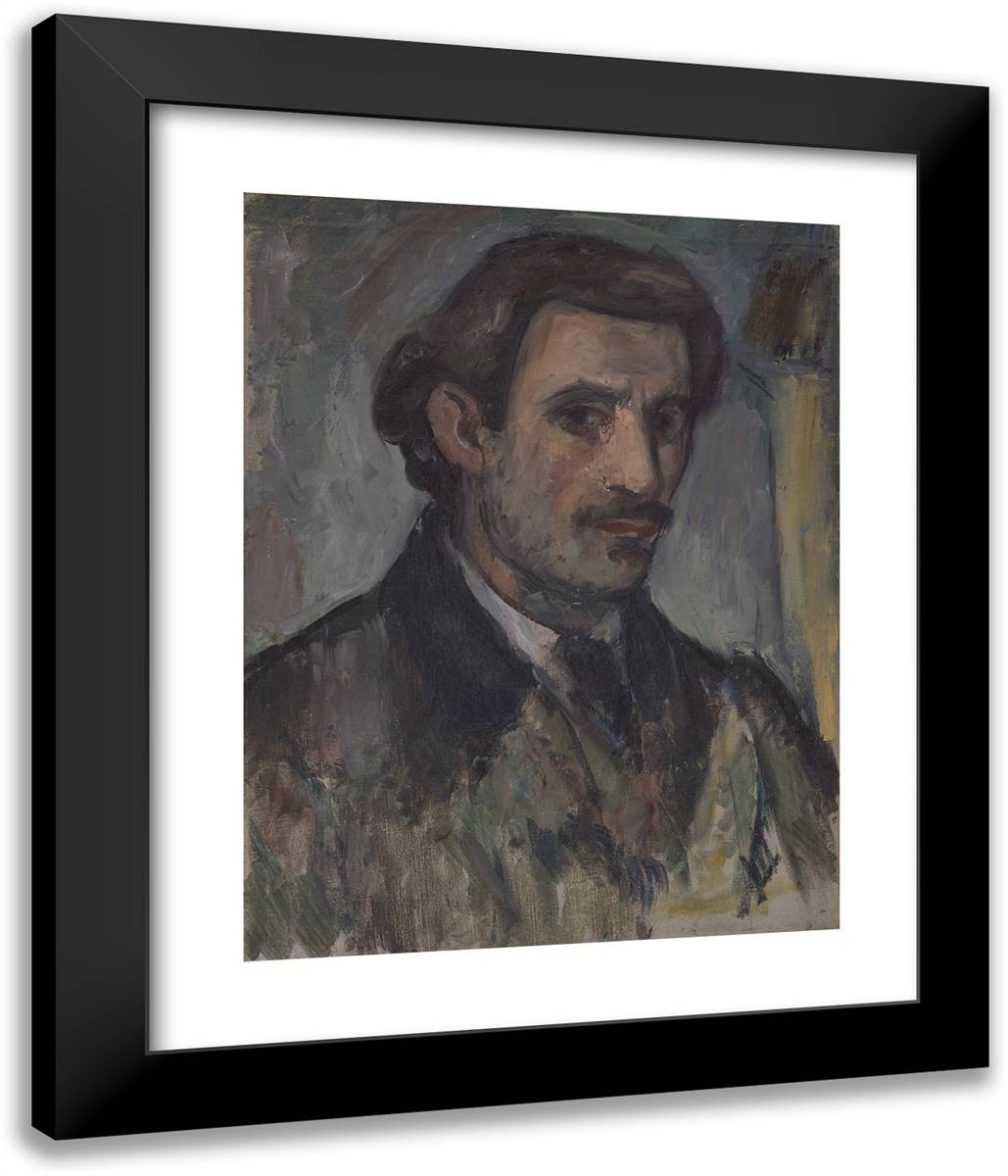 Self-Portrait 20x24 Black Modern Wood Framed Art Print Poster by Gorky, Arshile