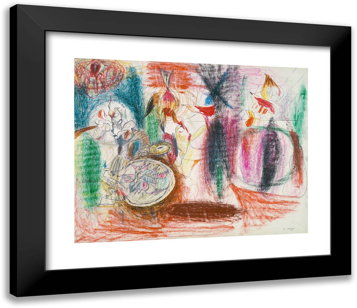 Untitled 23x20 Black Modern Wood Framed Art Print Poster by Gorky, Arshile