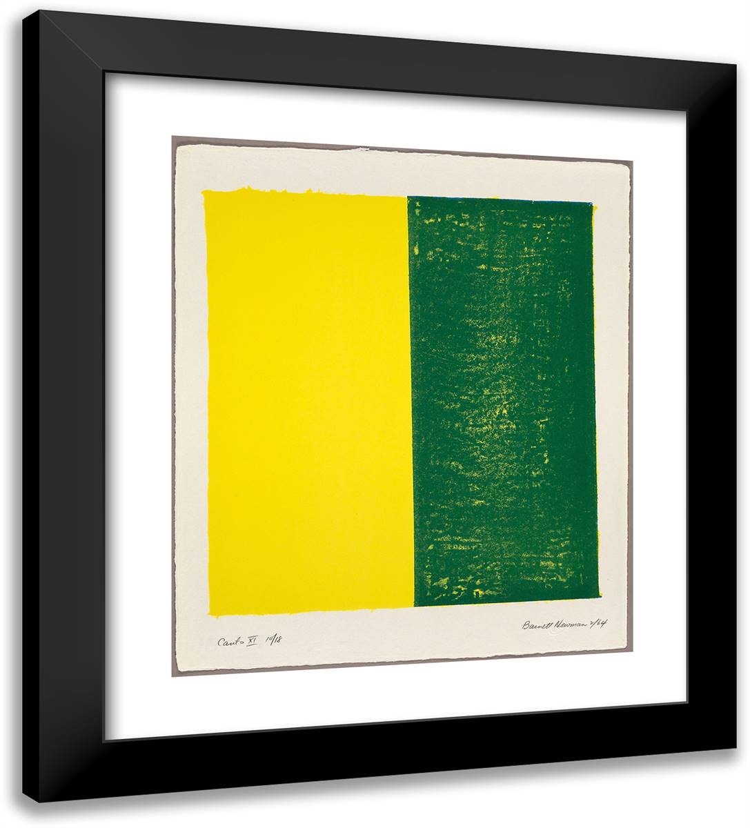Canto XI, from 18 Cantos 20x22 Black Modern Wood Framed Art Print Poster by Newman, Barnett