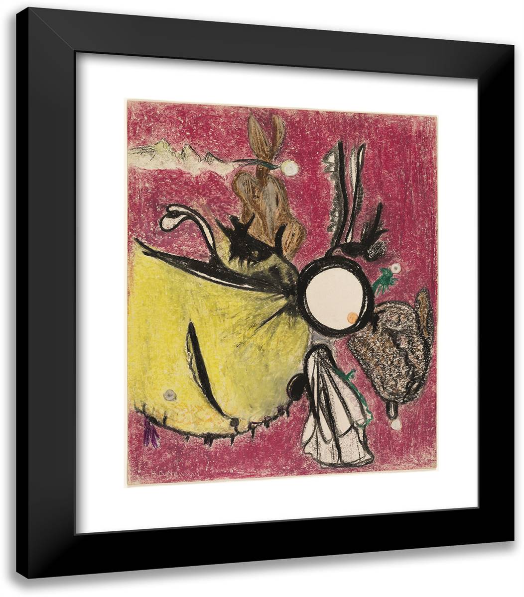 Gea 20x23 Black Modern Wood Framed Art Print Poster by Newman, Barnett