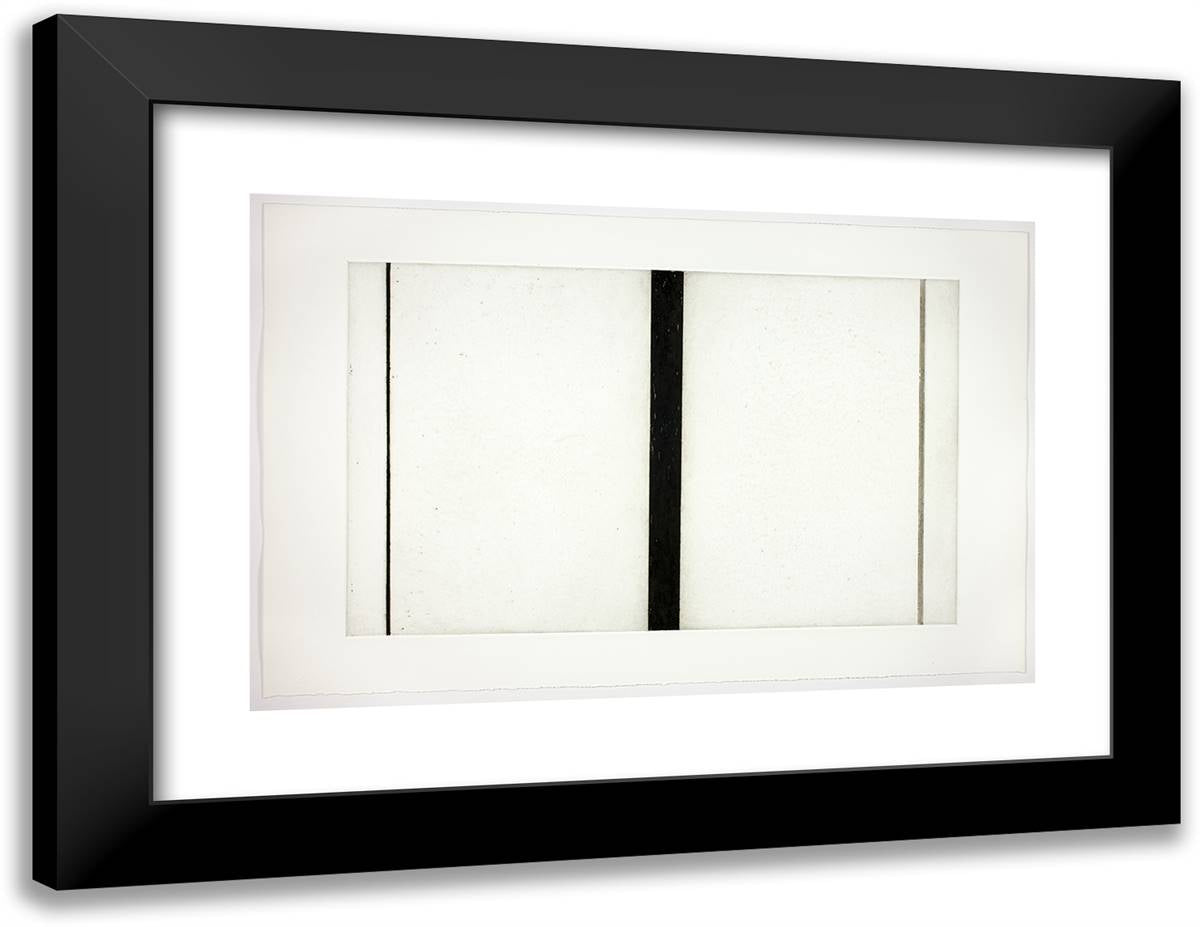 Untitled Etching 1_5 24x19 Black Modern Wood Framed Art Print Poster by Newman, Barnett