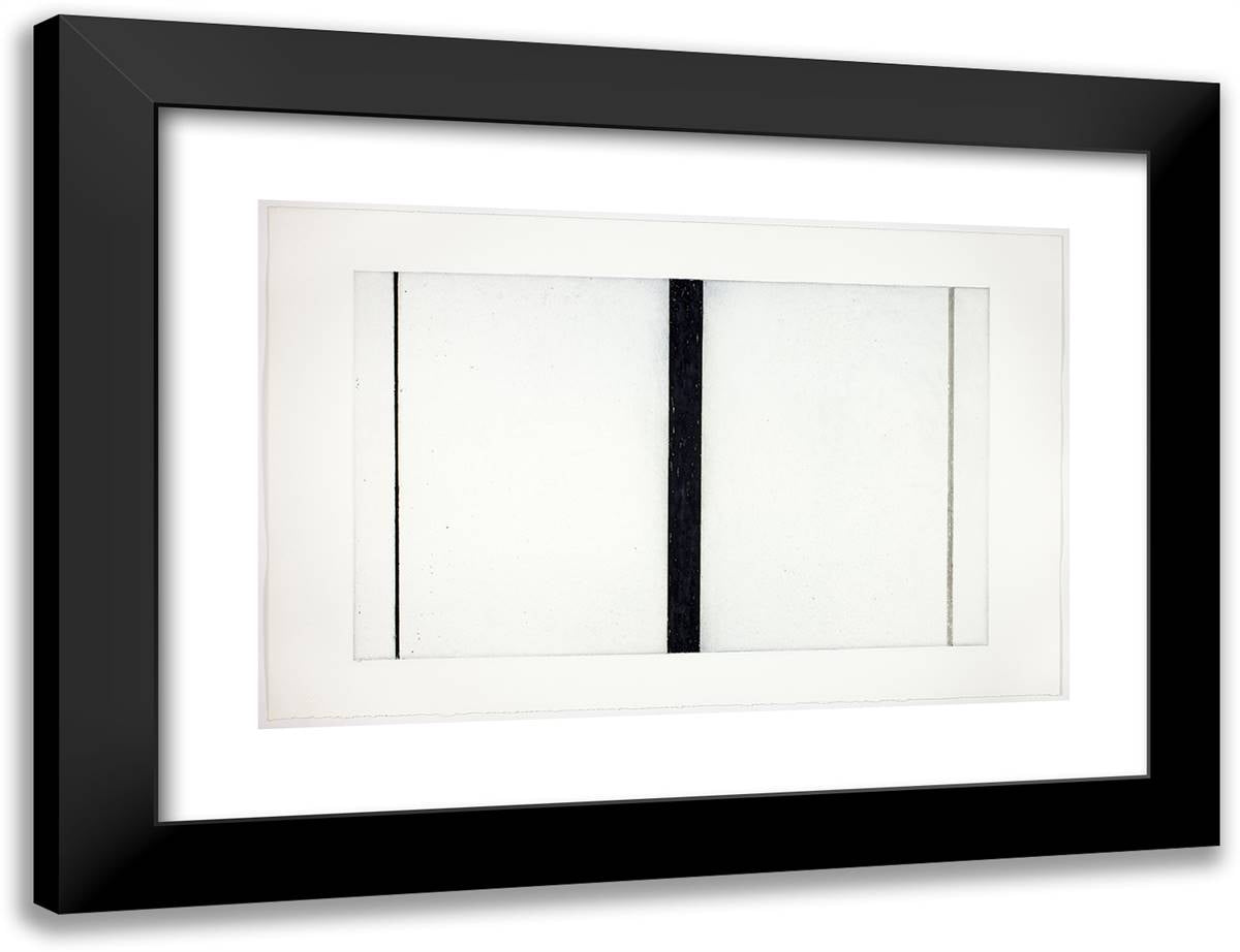 Untitled Etching 1_6 24x18 Black Modern Wood Framed Art Print Poster by Newman, Barnett