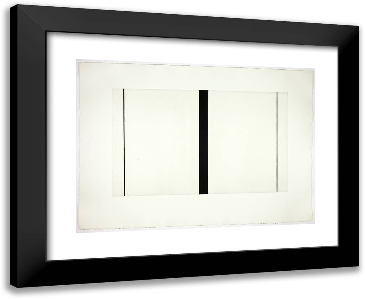Untitled Etching 1_7 24x20 Black Modern Wood Framed Art Print Poster by Newman, Barnett