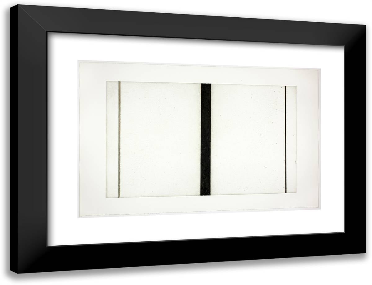Untitled Etching 1_8 24x18 Black Modern Wood Framed Art Print Poster by Newman, Barnett