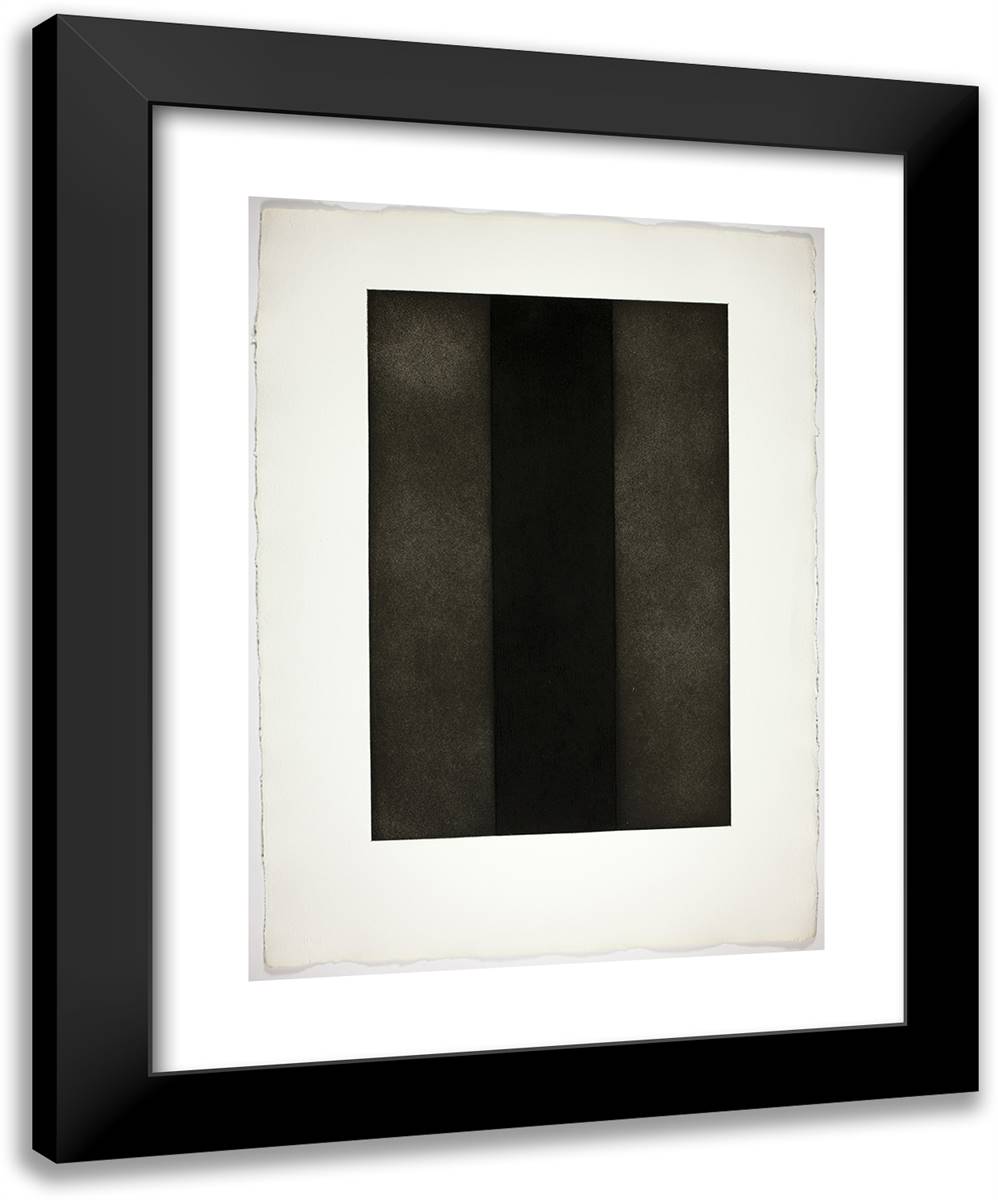 Untitled Etching 2_2 19x24 Black Modern Wood Framed Art Print Poster by Newman, Barnett