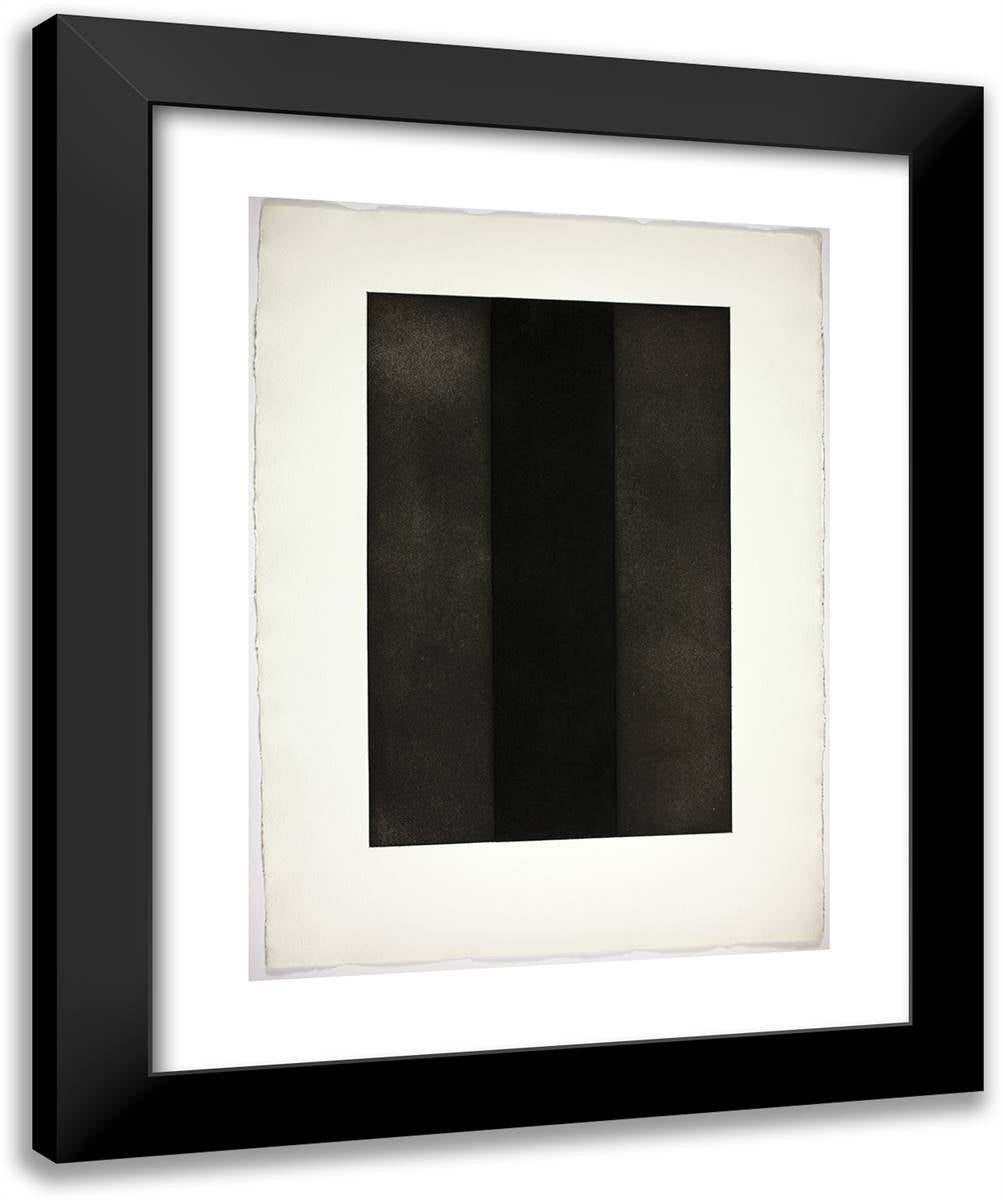 Untitled Etching 2_3 20x24 Black Modern Wood Framed Art Print Poster by Newman, Barnett