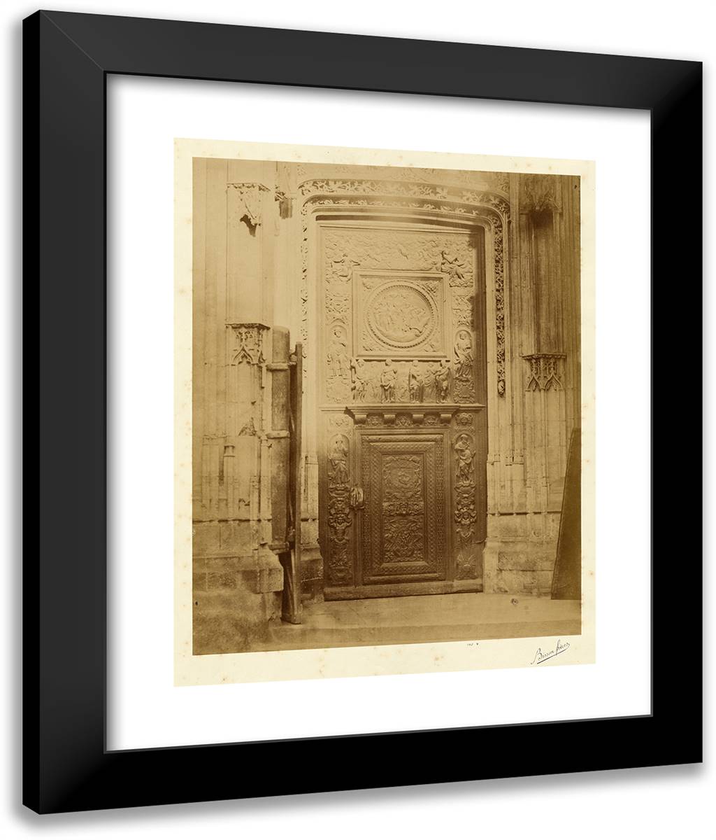 Church Doorway II 20x24 Black Modern Wood Framed Art Print Poster by Freres, Bisson
