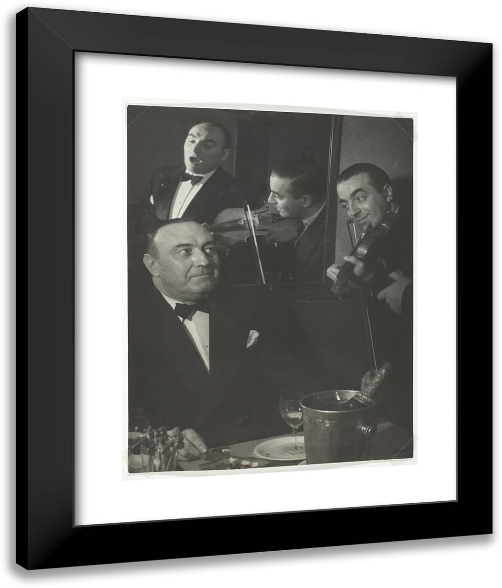 Dans Une Boite De Nuit (In a Nightclub) 20x24 Black Modern Wood Framed Art Print Poster by Brassaii