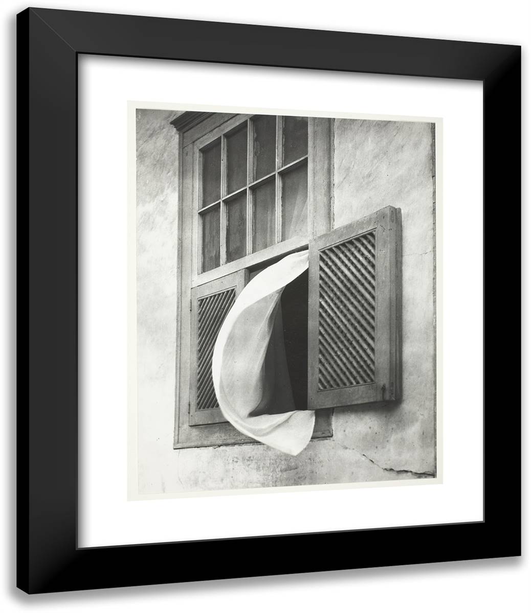 Fenetre Style Colonial A Ouro-Preto (Bresil) 20x24 Black Modern Wood Framed Art Print Poster by Brassaii