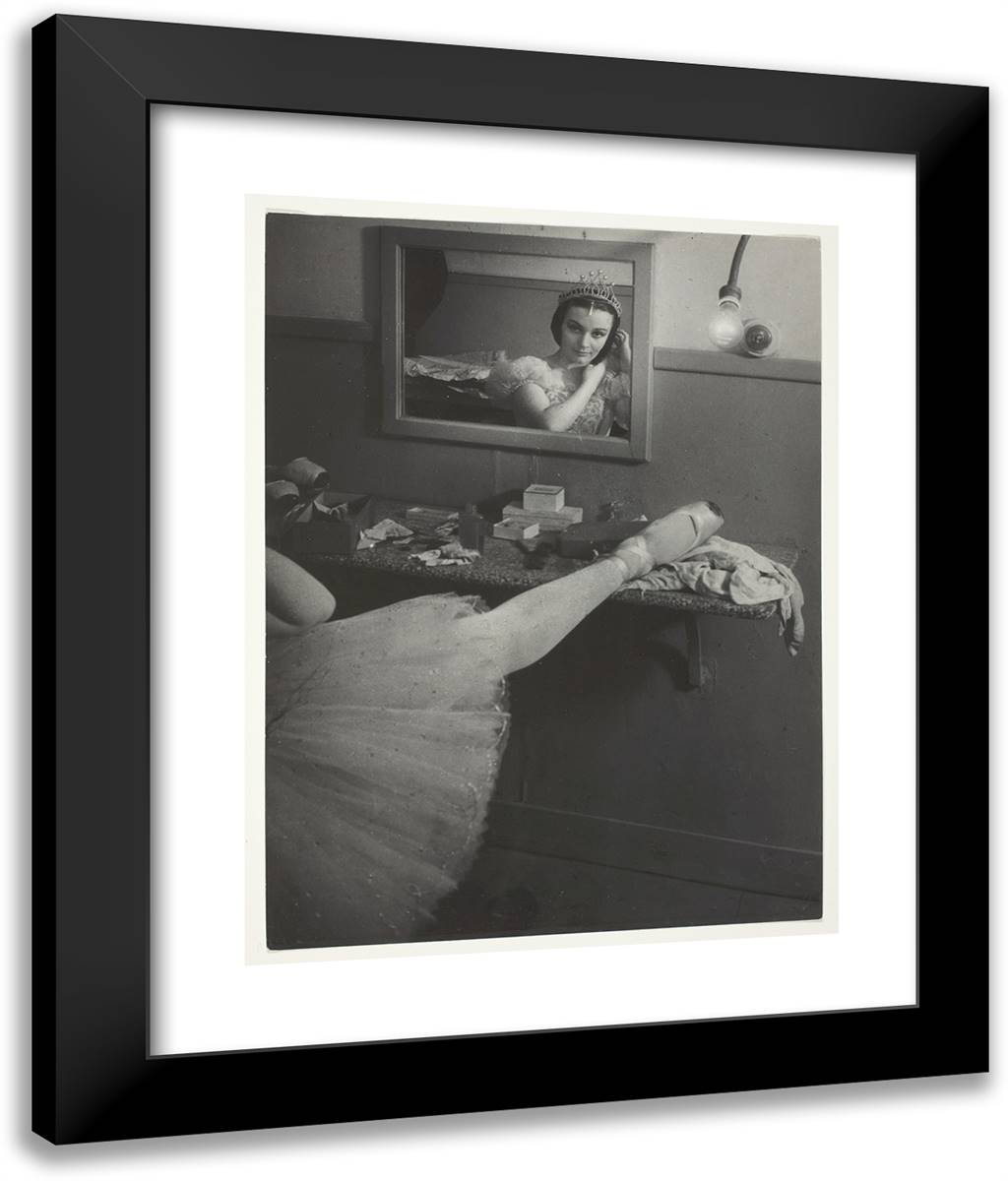The Dancer Ludmila Tcherina in Her Dressing Room 20x24 Black Modern Wood Framed Art Print Poster by Brassaii